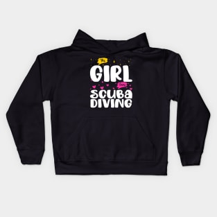 This Girl Loves Scuba Diving - Ocean Explorer Kids Hoodie